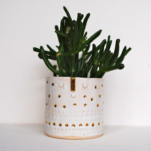 Gold dotty planter! - Atelier Stella.