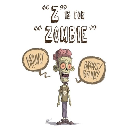 New &ldquo;ABCDEFGeek&rdquo;! &ldquo;Z&rdquo; Is For &ldquo;Zombie&rdquo;. Watch for a new entry every Wednesday. #drawing #photoshop