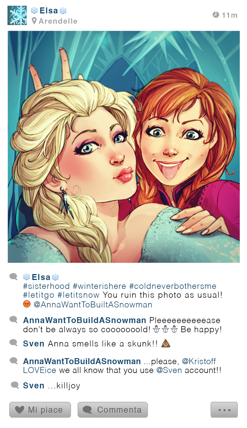 My new #Selfiefables for this month…Elsa&amp;Anna from Frozen