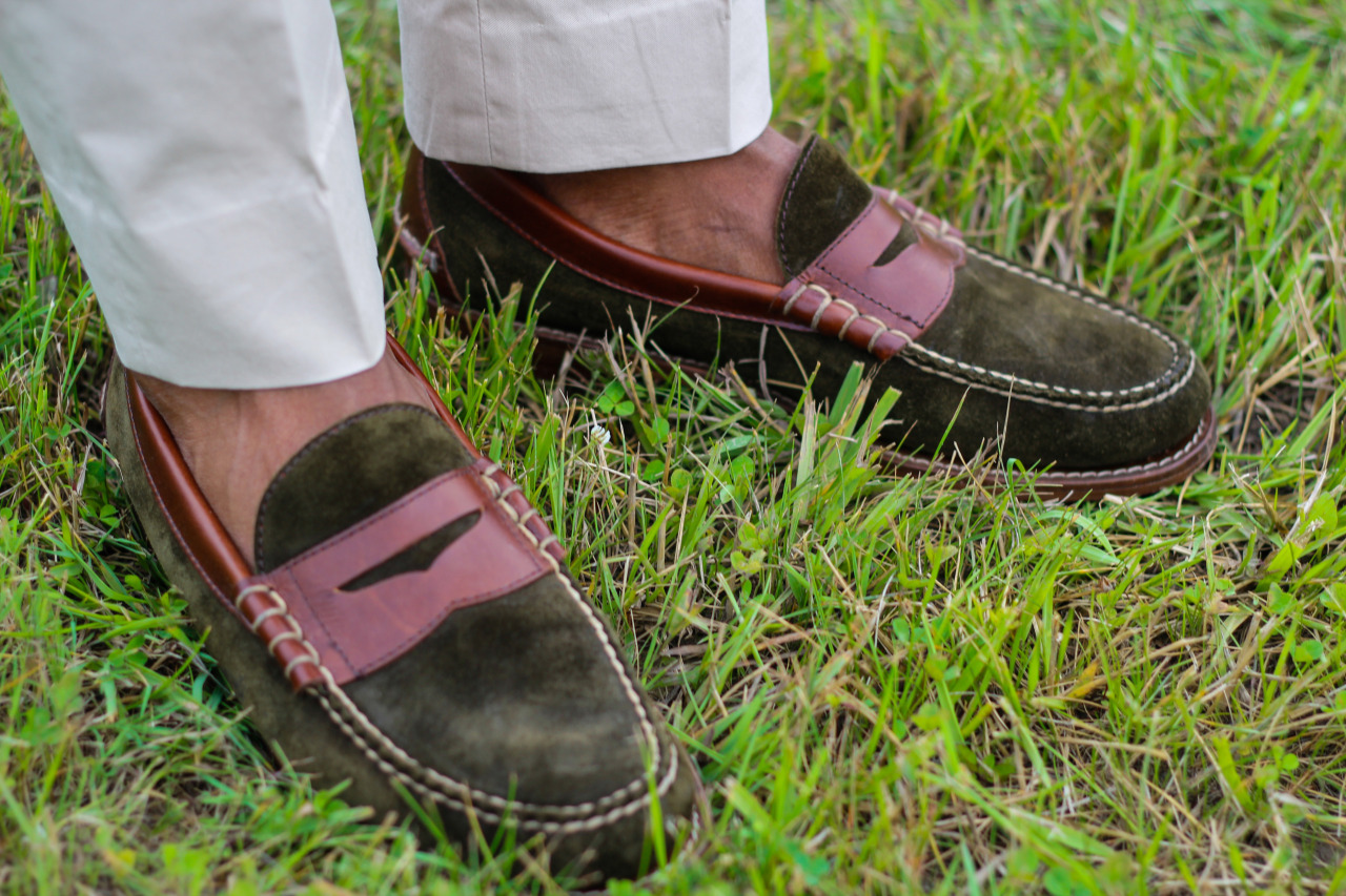 Green Suede Loafers by Trask