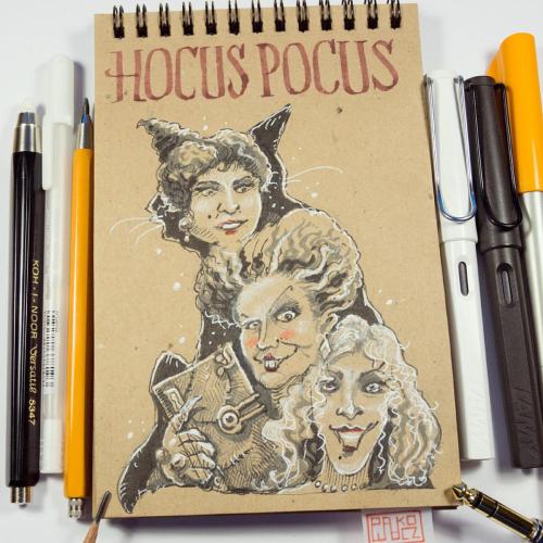 Day 11. Hocus Pocus #Drawlloween #inktober #inktober2go #Lamy #sketchbook #HocusPocus