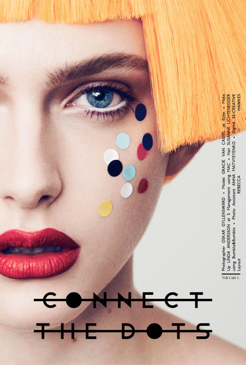 Volt Magazine-Beauty ‘Connect the Dots’
Photography: Oskar Gyllensward
Make-up: Linda Andersson (MAC)