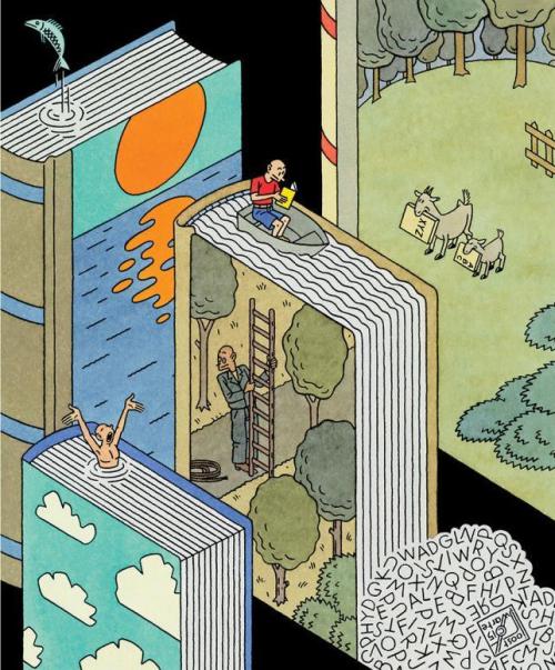 Un verano entre libros y lecturas (ilustración de Joost Swarte)