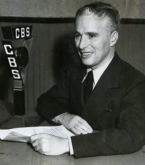 Charlie hits the CBS airwaves c.1933, allowing the mass public to hear him speak for the first time (outside in person engagements such as war bonds sales) 