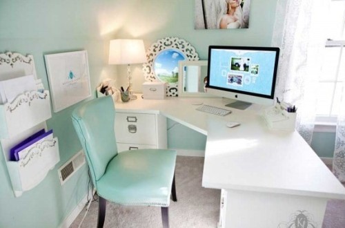 Bedroom Apple Macbook Desk Mint Green Room Decor Room Design