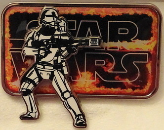 Disney Star Wars The Force Awakens Flame Trooper Countdown #8 LE 10,000 Pin New Front