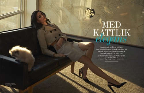 etoystk:Moa Aberg Makes One Chic Cat Lady in Fashion Editorial...