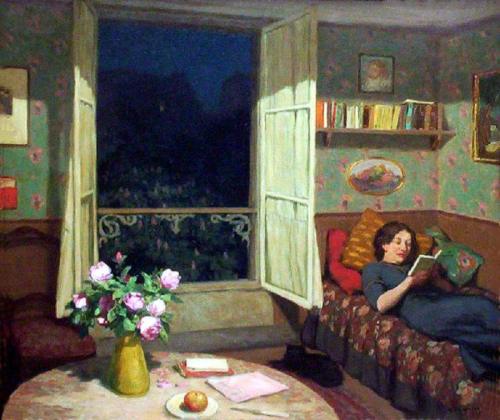 huariqueje:



Vilma Reading on a Sofa   -   Tavik Frantisek Simon  1912Czech 1877-1942 
