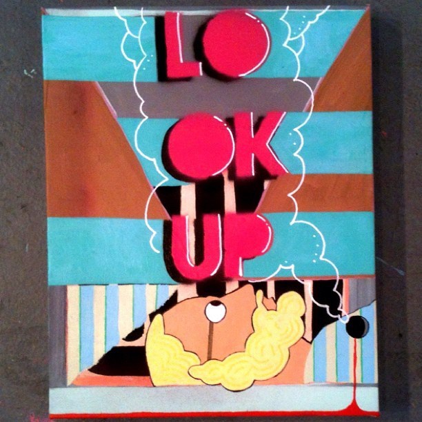“Look Up”, 2013, 24″ x 18″, Oil and Acrylic on Canvas, $300