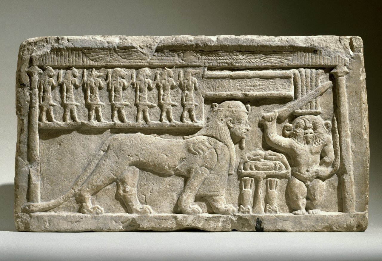 

Happy #Caturday from the Brooklyn Museum! This is a monthly celebration of cats based on our exhibition Divine Felines: Cats in Ancient Egypt. 

Although
most ancient Egyptian feline divinities are female, several male gods with
feline features were also venerated. The most popular of these are Bes and
Tutu, who often appear together as they are both closely connected with healing
and magic. Unlike most Egyptian deities, they were not portrayed in the form of
an animal or an animal-headed human. Rather, they appeared as human-feline
composites, bizarre by Egyptian standards. Bes is shown as an achondroplastic
dwarf with a frontal leonine face brandishing a sword; and Tutu as a sphinx with
the body of a lion and head of a king. Tutu’s power is emphasized by the seven
demons pictured above him - their heads of crocodile, bull, lion, baboon,
jackal, ibex and hare harness various powers of the animal world. The gods’
feline features signified protection of the most precious and dangerous aspects
of life.Reliefs
on stelae such as this one were intended to placate the gods, keeping them in a
favorable disposition. Alternately, likely placed in a temple, they served a
votive function, expressing the donor’s gratitude for protection against
illness and misfortune.

See Bes and Tutu and other ancient Egyptian cats on view now in #DivineFelines! 



Posted by Yekaterina Barbash 


