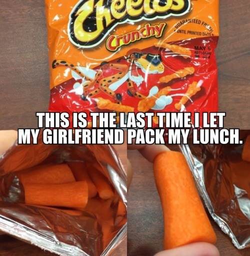 Carrots! no Cheetos!