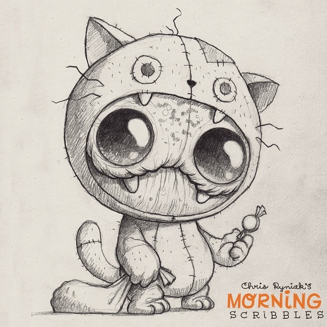 Bugbite has his costume ready! #morningscribbles #countdowntohalloween