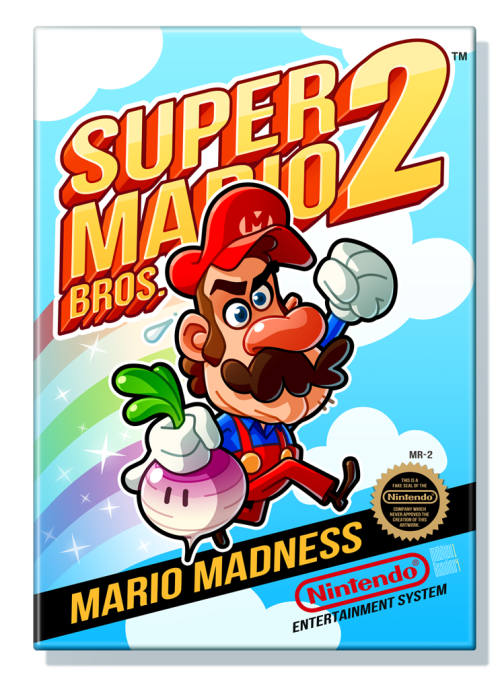 Super Mario Bros. 2 (1988) Nintendo Entertainment System Box Art Tribute