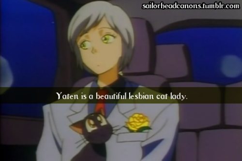 sailorheadcanons:

Yaten is a beautiful lesbian cat lady.