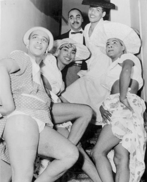 malesoulmakeup: Female Impersonators in Bronzeville, c. 1935 Even in the roaring 1920s, this African American neighborhood was friendly to gay men, lesbians, and gender-crossing folk. Bronzeville drew well-known African American performers such as Ma Rainey and Tony Jackson, who serenaded their audiences with songs like Sissy Man, Pretty Baby, Fairey Blues and Bull Dagger Woman. 