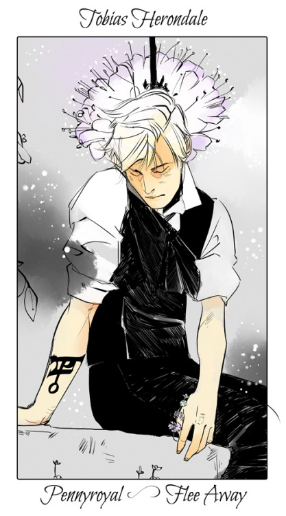cassandraclare:I hope you guys have been enjoying The Lost Herondale! Cassandra Jean has been wonderfully kind enough to draw a flower card of poor Tobias. Pennyroyal: “Flee away.”

щ(゜ロ゜щ)

