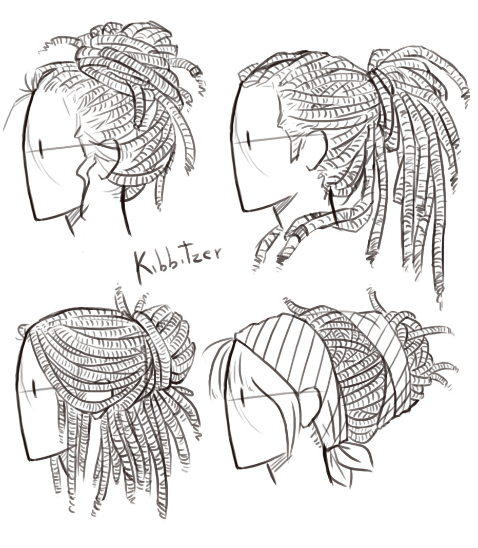 Hair Reference Sheet by *Kibbitzer The braids one ...