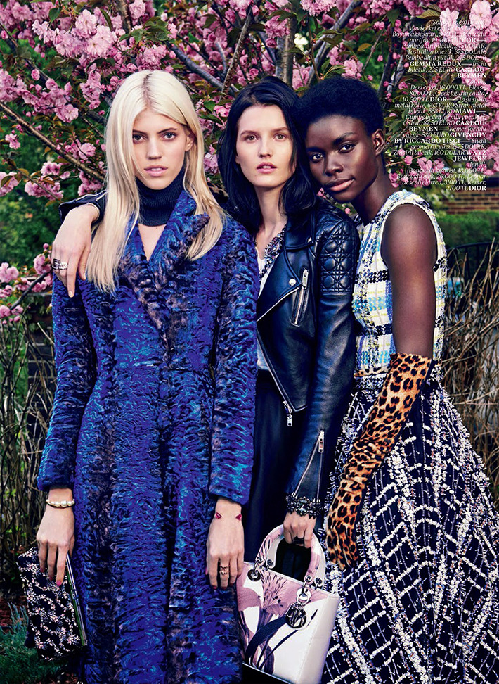 thewallgroup:</p><br /><br /><br /><br /><br /> <p>Devon Windsor, Katlin Aas, and Jeneil Williams photographed by Jem Mitchell for Vogue Turkey, July 2014. Manicure by Alicia Torello.<br /><br /><br /><br /><br /><br /> 
