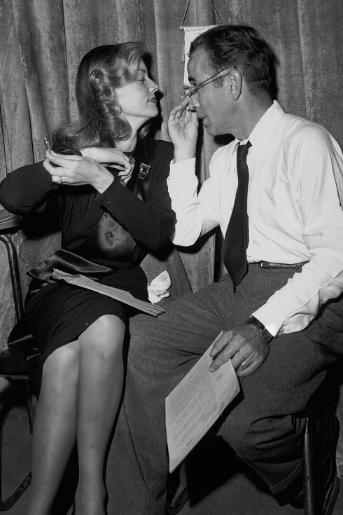 Lauren Bacall and Humphrey Bogart. 