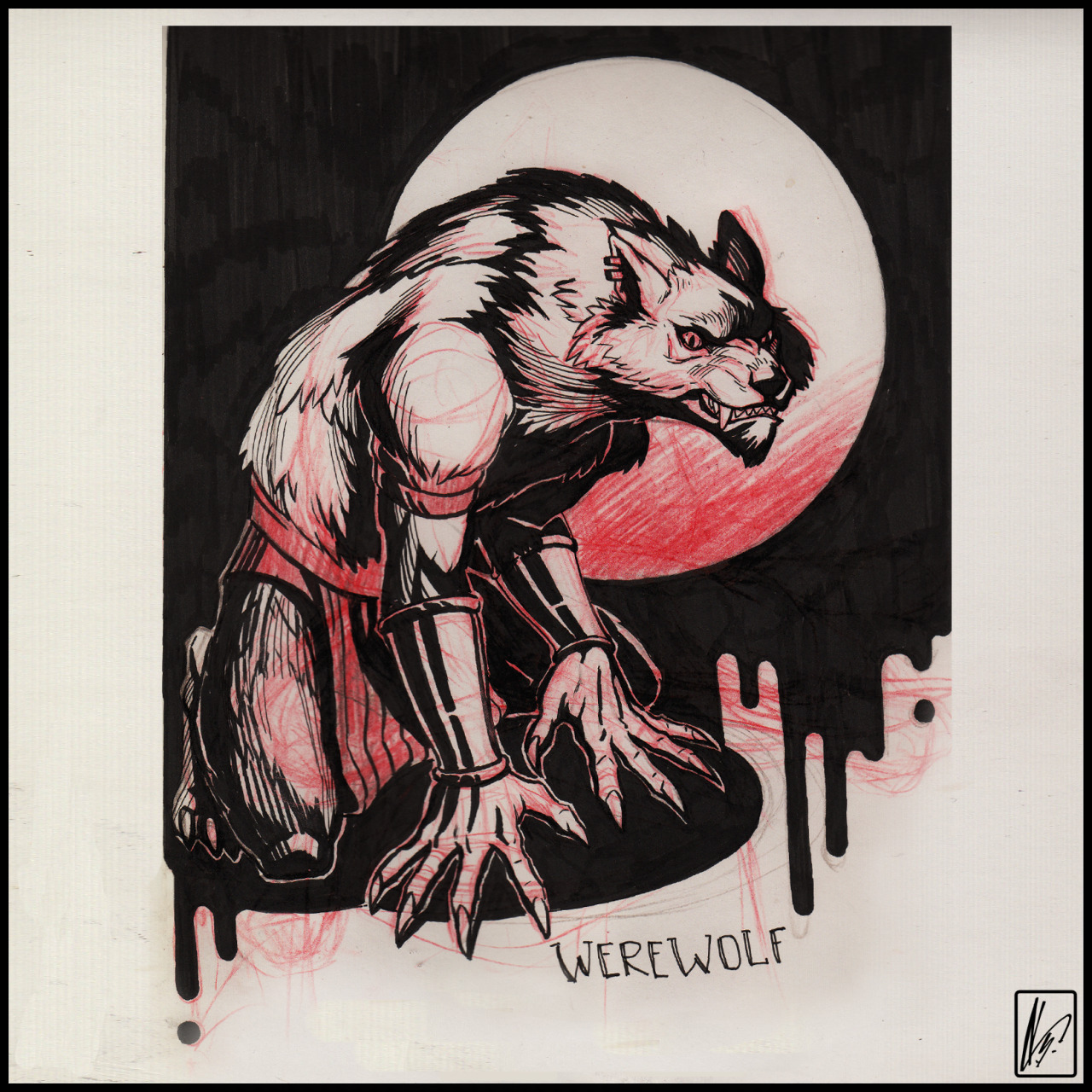 it&rsquo;s awful -___-  sorry, wolfyInktober2015  Drawlloween2015 - day 5 - Werewolf