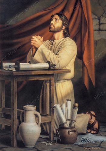 &lsquo;Hallowed Be Thy Name&rsquo; by Simon Dewey &hellip;The painter &ldquo;wanted to present Christ, before his ministry began, preparing himself through study and prayer. I painted a younger Christ to show that he had not yet begun his official ministry. &hellip; I believe that &hellip; before he went to the carpenter’s shop, he would have taken time to ponder the words of His Father and pray to Him.&rdquo;