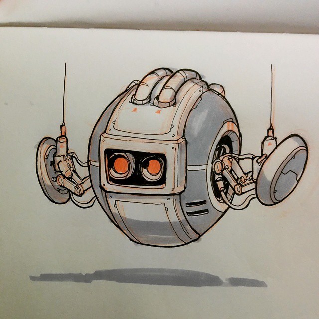 Robo 011 #marchofrobots #robot #floating #sketch #sketchbook