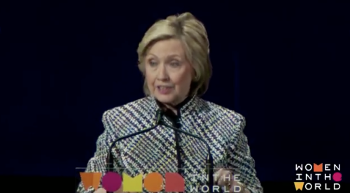 worldnewsmedia:

Hillary Clinton Declares War on ReligionIn a speech given at the 2015 Women in the World Summit on Thursday where Democratic heir-apparent Hillary Clinton seemed to declare a war on religion:“Far too many women are denied access to reproductive health care and safe childbirth, and laws don’t count for much if they’re not enforced. Rights have to exist in practice — not just on paper,” Clinton said.“Laws have to be backed up with resources and political will,” she explained. “And deep-seated cultural codes, religious beliefs and structural biases have to be changed. As I have said and as I believe, the advancement of the full participation of women and girls in every aspect of their societies is the great unfinished business of the 21st century and not just for women but for everyone — and not just in far away countries but right here in the United States.”Regardless of how one feels about abortion the sentence, “And deep-seated cultural codes, religious beliefs and structural biases have to be changed&quot; may scare observant people of all faiths.In 2011, speaking at the at the Saban Center for Middle East Policy at the liberal Brookings Institute, Clinton expressed concern for Israel’s social climate in the wake of limitations regarding female singing in the IDF and gender segregation on public transportation. Both were accommodations made to the Orthodox communities in Israel.She referred to the decision of some male Orthodox IDF soldiers to leave an event where female soldiers were singing (Orthodox men do not believe in listening to the singing voice of women). Ms Clinton said it reminded her of the situation in Iran. Of course, in Iran, the women may have been lashed or executed for violating gender codes. In Israel, the women sang, but the men who felt it was against their religious beliefs to listen to a women sing were allowed to walk out.  Most senior officers in the IDF supported the women’s right to sing.