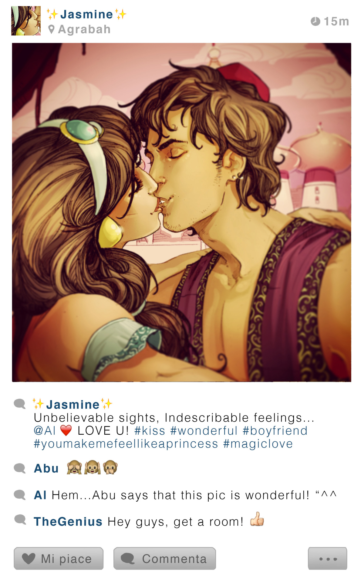 My new Selfie Fables…Aladdin&amp;Jasmin!