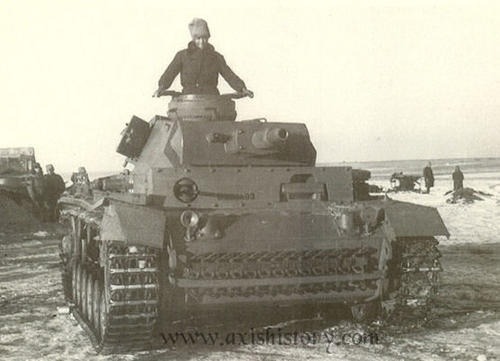 A Panzer III (Ausf. J I think) of the Romanian 1st Armored Division near Stalingrad.