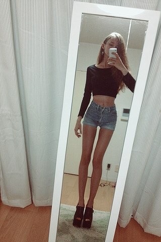 Slim long legs