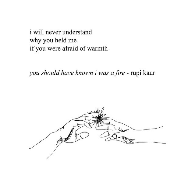 you should have known i was a fire - rupi kaur