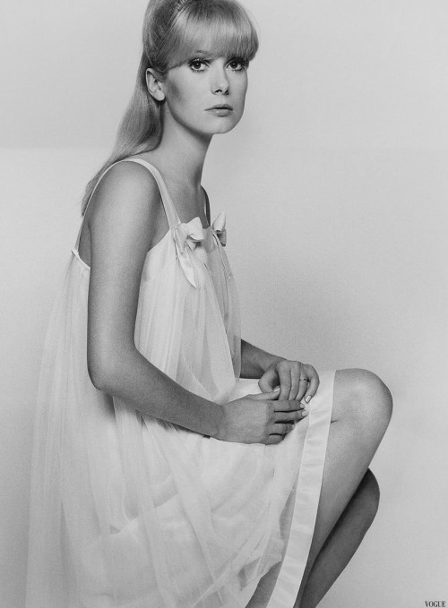 gatabella:

Catherine Deneuve by David Bailey for Vogue, 1966