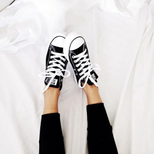 black and white converse tumblr