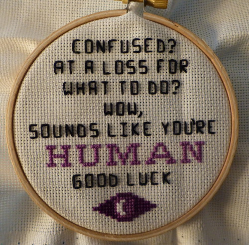 Welcome to Night Vale tweets as a cross stitch