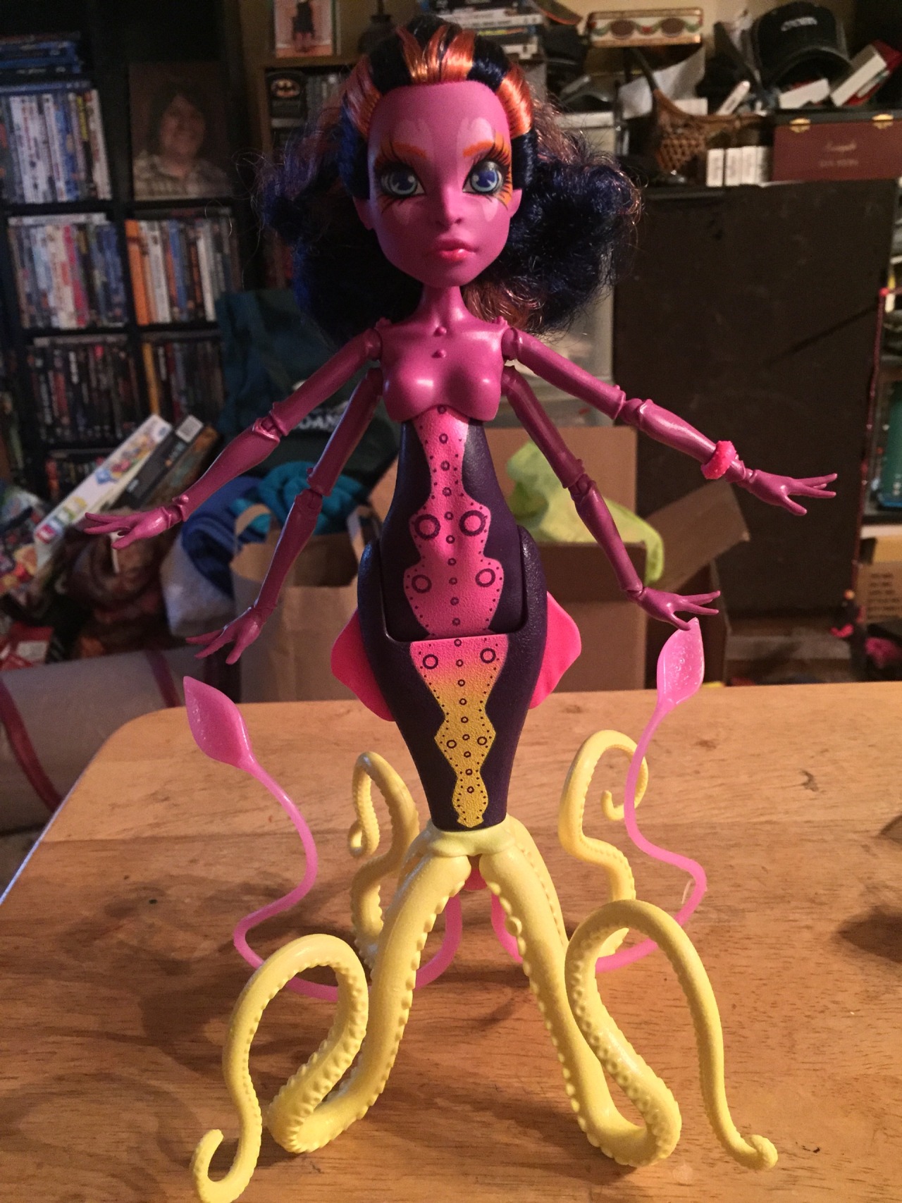 oswinsadventures:

fangtastic-doll-refs:

Here is Kala Mer'ri! There’s a lot of detail on this doll, I love it! She has little suckers on all of her hands, but I chose a picture showing the best defined hands. I also included a body profile pic to show her little tummy pudge. I know it’s so her body curves the same way as other dolls, but I think it’s really cute on her! One thing though, the spikes on her arm means I can’t take the one bracelet off her, which is a little strange. Be careful putting you’re own bracelets on her, they might not be able to come off!
Up next is Kala’s outfit and accessories!

I didnt notice the suckers on the hands! That rocks!