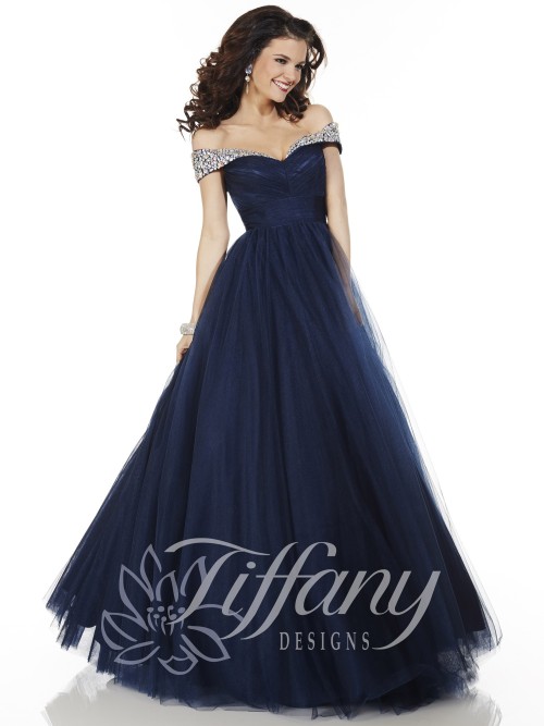 One of our gorgeous new ball gowns: Tiffany Designs 61123 !