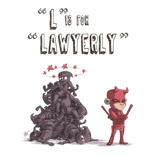 New &ldquo;ABCDEFGeek&rdquo;! &ldquo;L&rdquo; Is For &ldquo;Lawyerly&rdquo;. Watch for a new entry every week. #drawing #photoshop