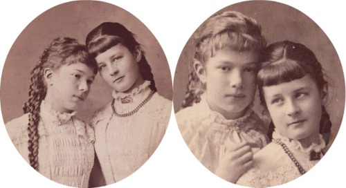 ella-indigo:Archduchess Marie Valerie (1868-1924) of Austria with her friend Princess Aglaë von Auersperg (1868-1919).
