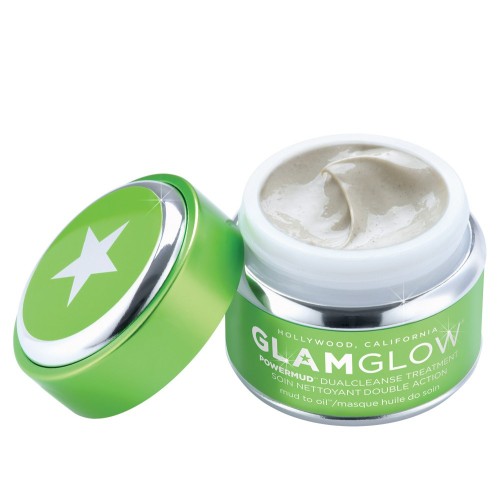 
"A mud-to-oil, gentle, deep cleansing treatment that removes the weekly buildup of dirt, oil, and makeup." (not my photo)

On Sephora&#8217;s website the GlamGlow PowerMud DualCleanse is described as above. As you can see from the photo it&#8217;s a sheer gel consistency grey &#8216;mud&#8217;. The directions say to apply a thin layer. Right off the bat I was amazed with how it felt. It was very lightweight, like a gel moisturizer, and it dried almost instantly. As I looked in the mirror is when I noticed the product had little (black) exfoliating balls. It was nothing major I think I had a total of 5-6 on my entire face.
[[MORE]]
After applying it I immediately went into my sisters room. She couldn&#8217;t even tell I had anything on, &#8220;it just looks like you powdered your face&#8221;. I think if I really packed it on or was a deeper skin tone maybe you could of seen it. Nevertheless as she said it just made my face look matte. My favorite part of the mask? Because it was so lightweight you didn&#8217;t get that tight feeling. You know when you do a clay mask and it has dried&#8230;.. So you start talking and it falls apart, it&#8217;s hard to scrunch your nose, or you can&#8217;t really move your mouth. You didn&#8217;t get this feeling with this mask, it felt great. Now when I removed the mask is when I was less than impressed.

"It features OILIXER™, which is a custom blended complex of four powerful, rare, non-greasy, and fast-absorbing deep cleansing oils. CLAYTOX™ is a carefully balanced four-clay blend specifically developed to provide an ultragentle skin detoxification for a maximum yet delicate cleanse. And PUREIFIER™ is a complex mix of cleansers, astringents, and exfoliators, working in synergy to dramatically purify and condition the skin."

After waiting the designated 10 minutes I went and washed my face. As I wet my face I imagined I would get the &#8220;mud to oil&#8221; feeling but I didn&#8217;t. Instead it felt like a gel rubbing on my face. The product didn&#8217;t lather but it felt like when I first applied; Again I didn&#8217;t feel the exfoliating beads on my face. As it is described I definitely think it is a gentle cleanse. My face didn&#8217;t fee; &#8216;squeaky&#8217; clean after it just felt nice. My face was a tad softer and a tad smoother. I used it again a few days later an experienced the same results. (Note: I didn&#8217;t receive any break-outs following the mask.)Honestly I don&#8217;t think for my skin it&#8217;s that much of a deep cleanse. The entire time I was using the product I thought my sister would loooooove this! She doesn&#8217;t exfoliate ever because her skin is dry and sensitive. Most exfoliating product burn and are too rough for her. But I think this would work great for her. It&#8217;s exfoliating enough, won&#8217;t give her a &#8216;dry&#8217; feeling afterwards, and is gentle enough that it won&#8217;t irritate her skin.
Would you re-buy this product? No.
How many stars? 1 out of 5 (for my skin)
Who would you recommend this product for? Someone with dry and/or sensitive skin.
Price? $69 for 1.7 oz
Last Comments? I think the biggest let down was the lack of the &#8216;mud-to-oil&#8217; feeling.
Have you tried it? Thoughts?