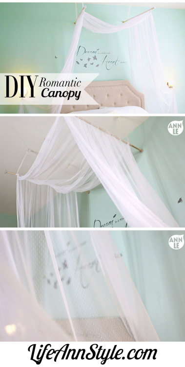 DIY Cheap and Easy Canopy Tutorial from Life Ann Style. Lace was used ...