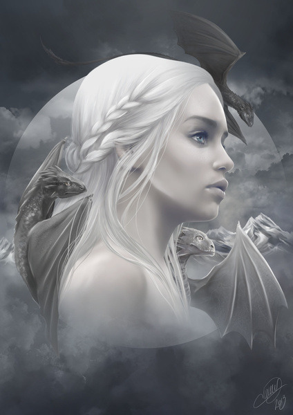 Daenerys Stormborn artwork by Nicolas Jamonneau