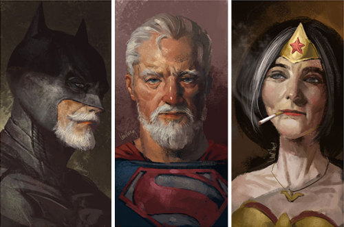 Aged Superheroes by Eddie Liu