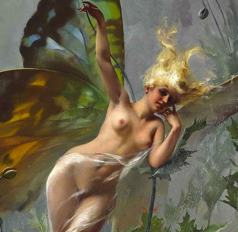 The Poppy Fairy by Luis Ricardo Falero, 1888 (detail)
