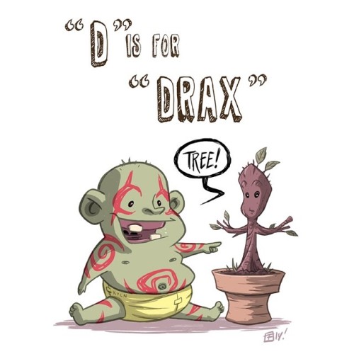 New &ldquo;ABCDEFGeek&rdquo;! &ldquo;D&rdquo; Is For &ldquo;Drax&rdquo;. Watch for a new entry every Wednesday. #drawing #photoshop