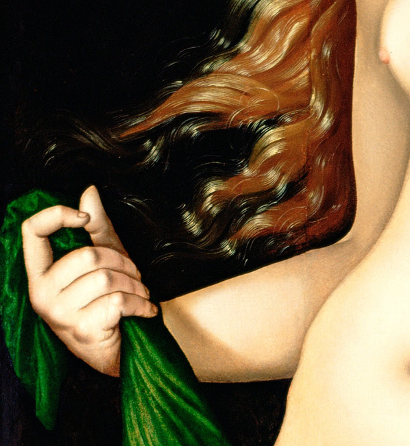 renaissance-art:

Hans Baldung c. 1524-1525
Venus and Amor (detail)
