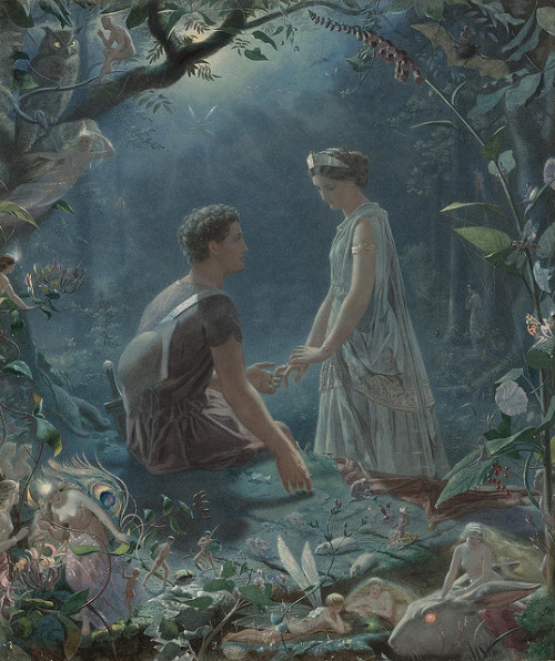 thefae:  A Midsummer Night’s Dream: Hermia and Lysander by John Simmons