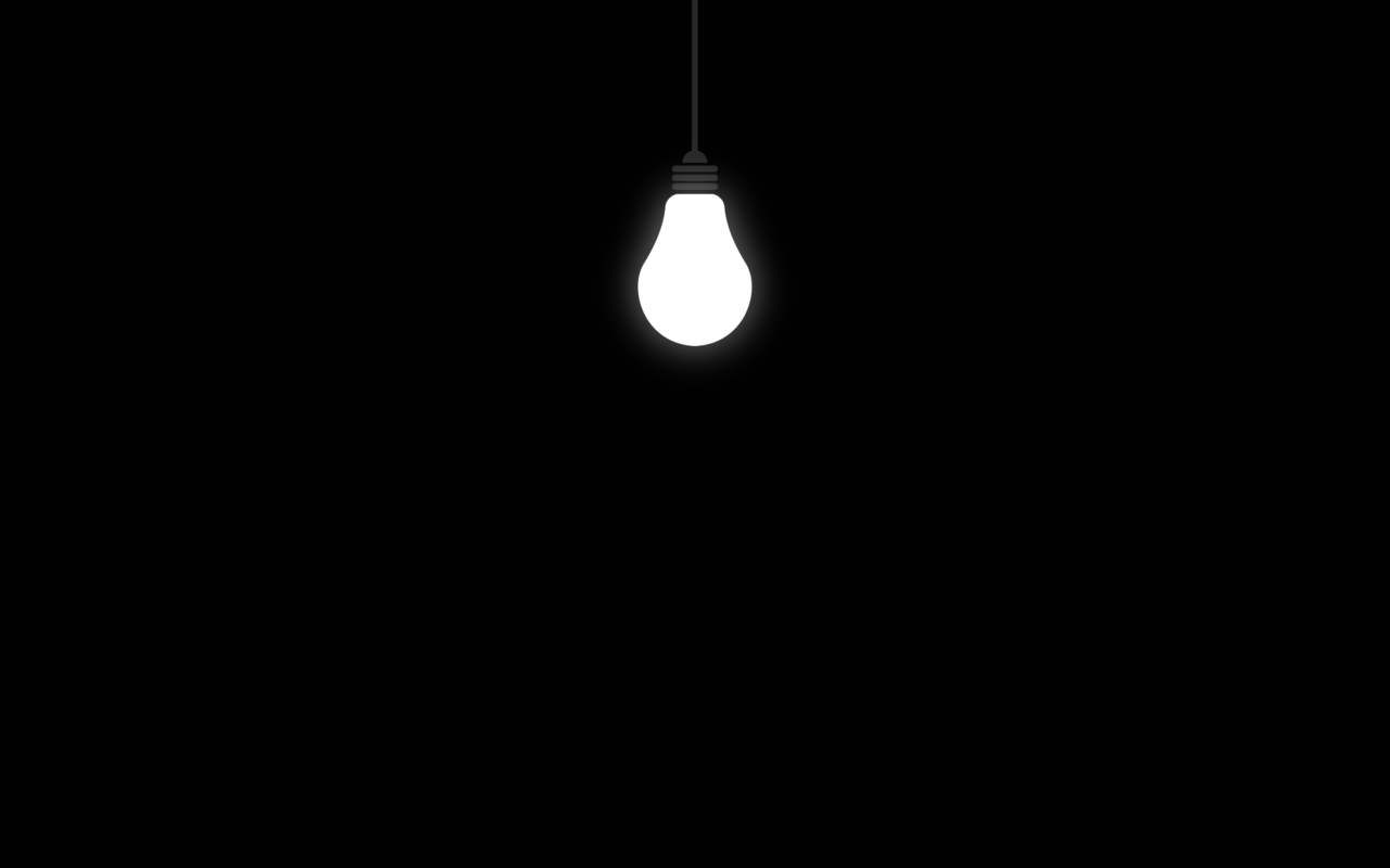 cool wallpapers   A simple lamp in black background. From simple