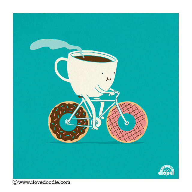 Coffee and Donuts on Flickr.Doodle Everyday 168Find me at Facebook / Twitter / Tumblr / Etsy