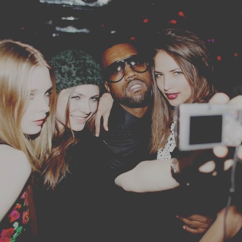 hipster quality images of images being taken? kanye has all the bases covered.