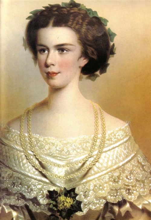 alessandrahautumn:
“How beautiful she is!”, shouts the Shah of Persia against all etiquette, when Elisabeth receives him in 1873. Men and women of her time enthuse over Elisabeth’s fabulous beauty, and are even more allured by her grace, charisma and the mysterious aura surrounding the Empress. 
